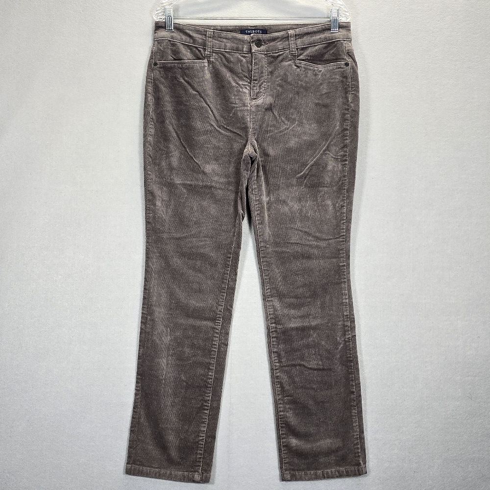 Talbots Simply Flattering 5-Pocket Straight Corduroy Womens Pants Size 10P